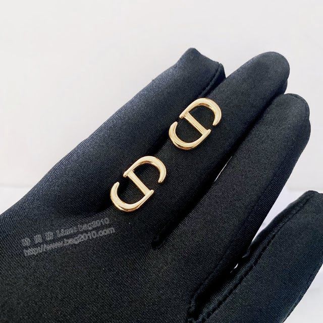 Dior飾品 迪奧經典熱銷款復古銅色耳環 經典款金色耳釘  zgd1266